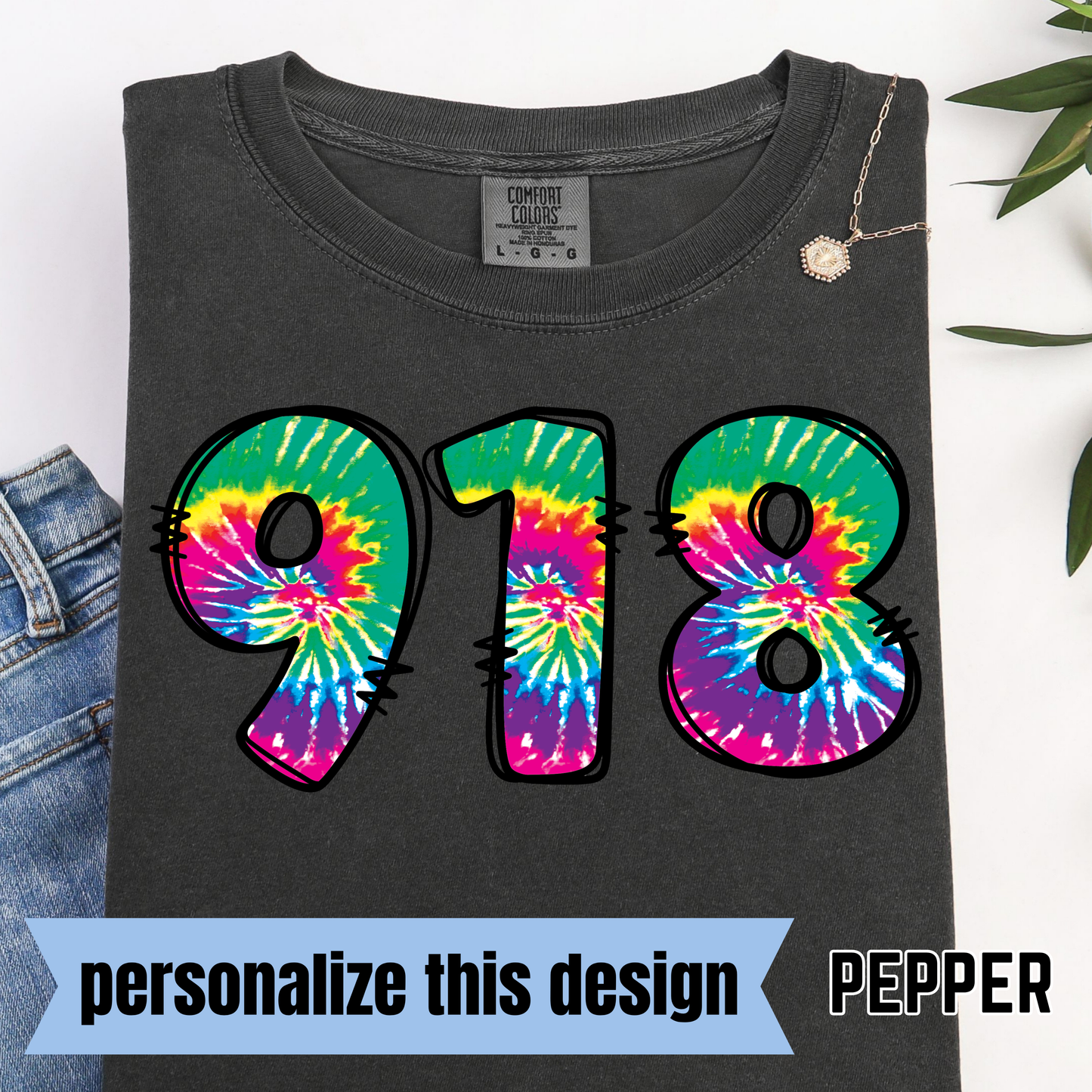 Tie-Dye Letters - Personalized DTF Transfer