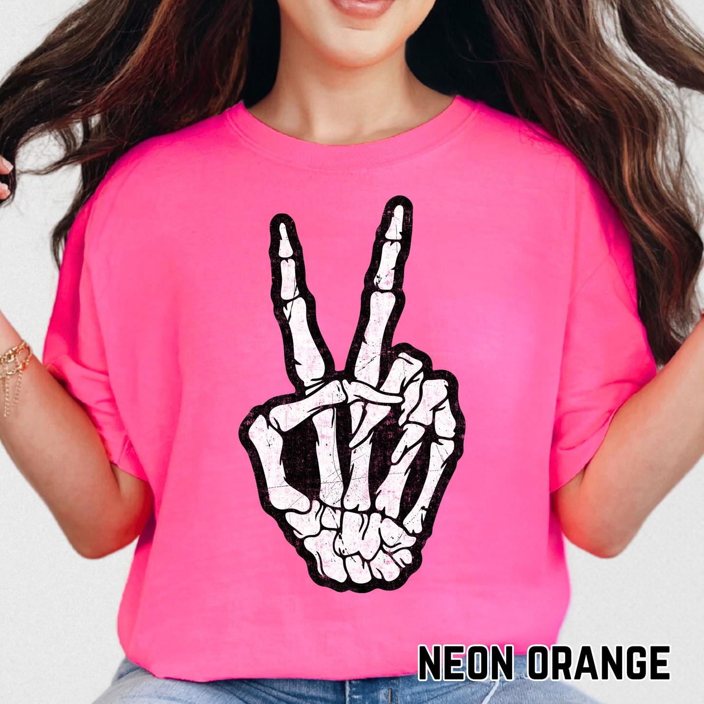Peace Skeleton - Full Color DTF Transfer - 0662