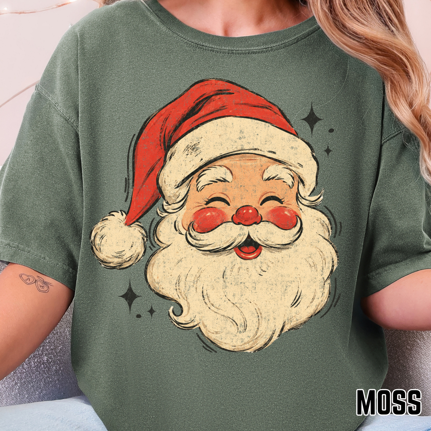 Santa Face - Full Color DTF Transfer - 0699