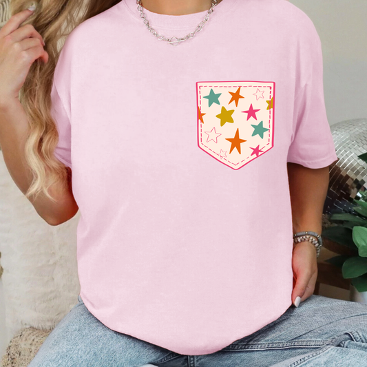 Feelings Are Just Visitors, Let Them Come & Let Them Go (Star Pocket) - Full Color DTF Transfer - 0839