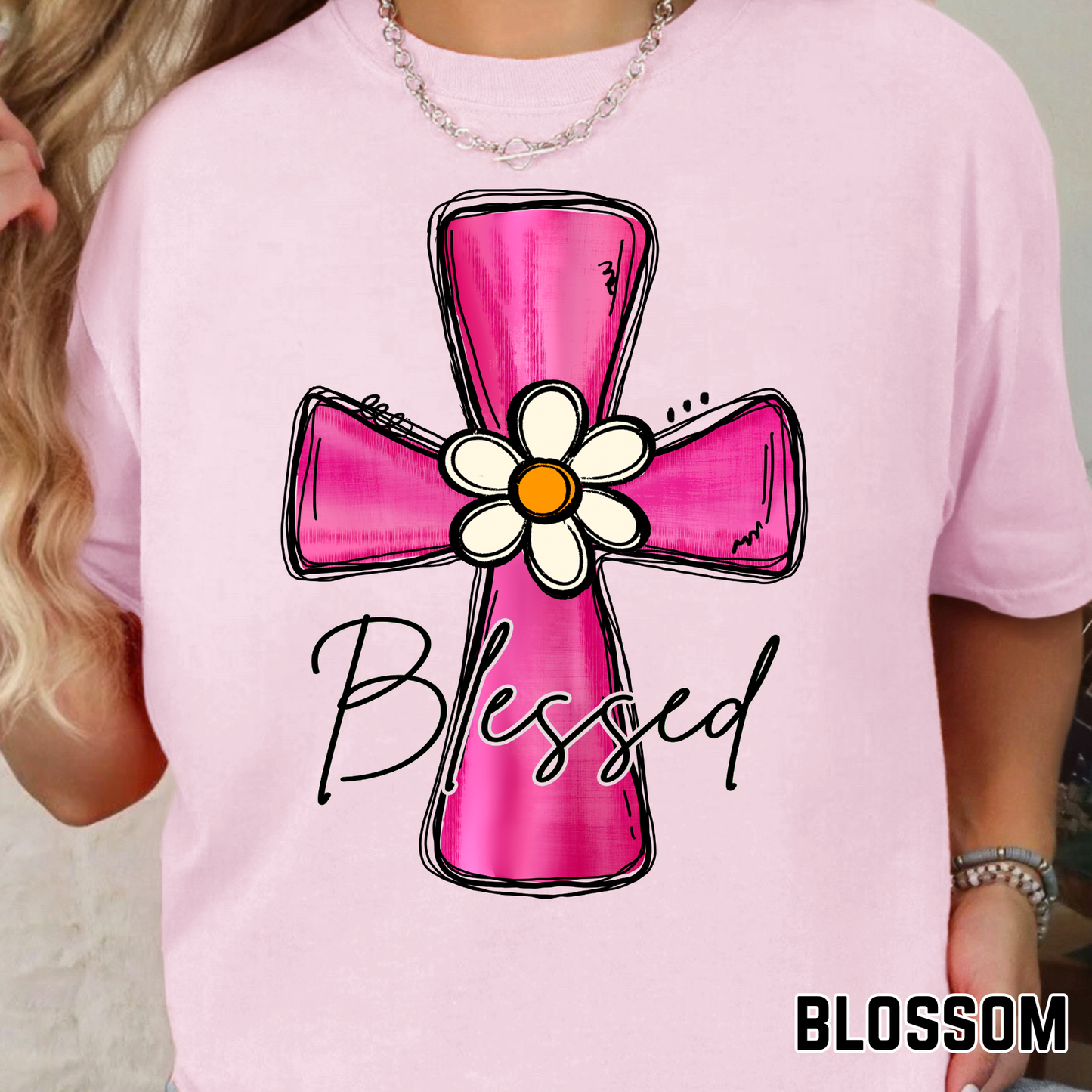 Blessed Cross - Full Color DTF Transfer - 0762
