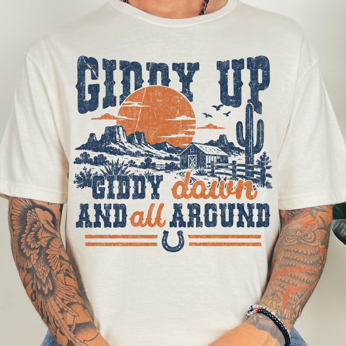 Gitty Up, Giddy Down, and All Around - Full Color DTF Transfer - 0941