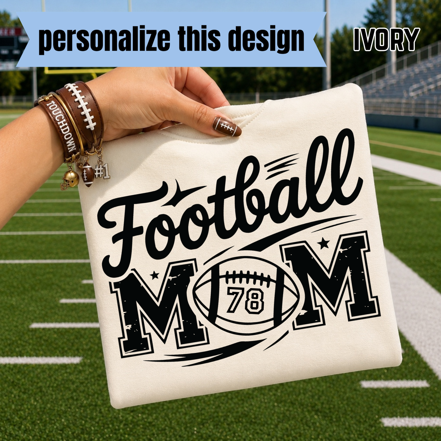 Football Mom - Personalized DTF Transfer