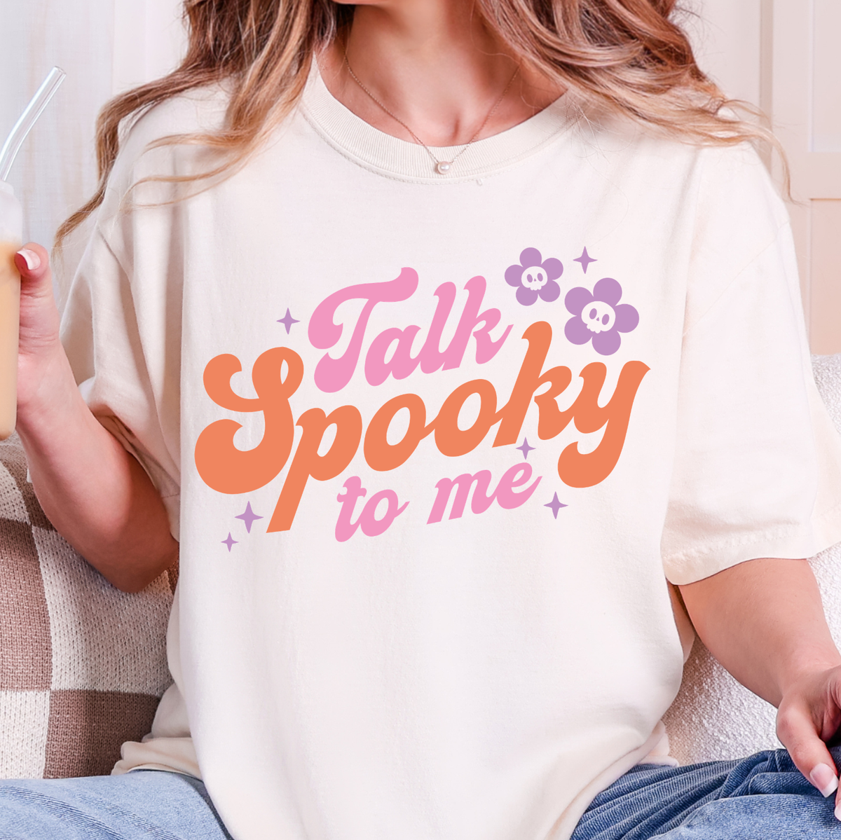 Talk Spooky To Me - Full Color DTF Transfer - 0831