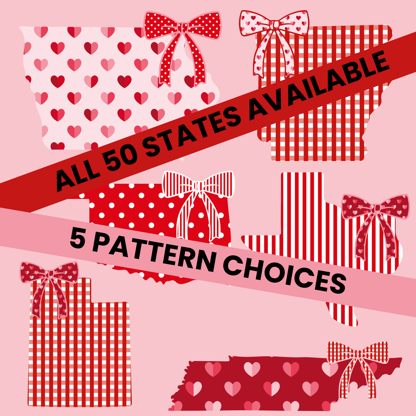 **PERSONALIZED CUSTOM** Valentine States - DTF Transfer