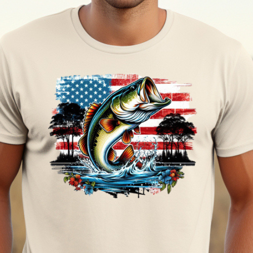 American Bass- 11" wide DTF Transfer