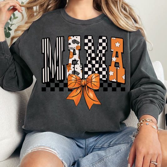 Mama Basketball Bow - Full Color DTF Transfer - 0948