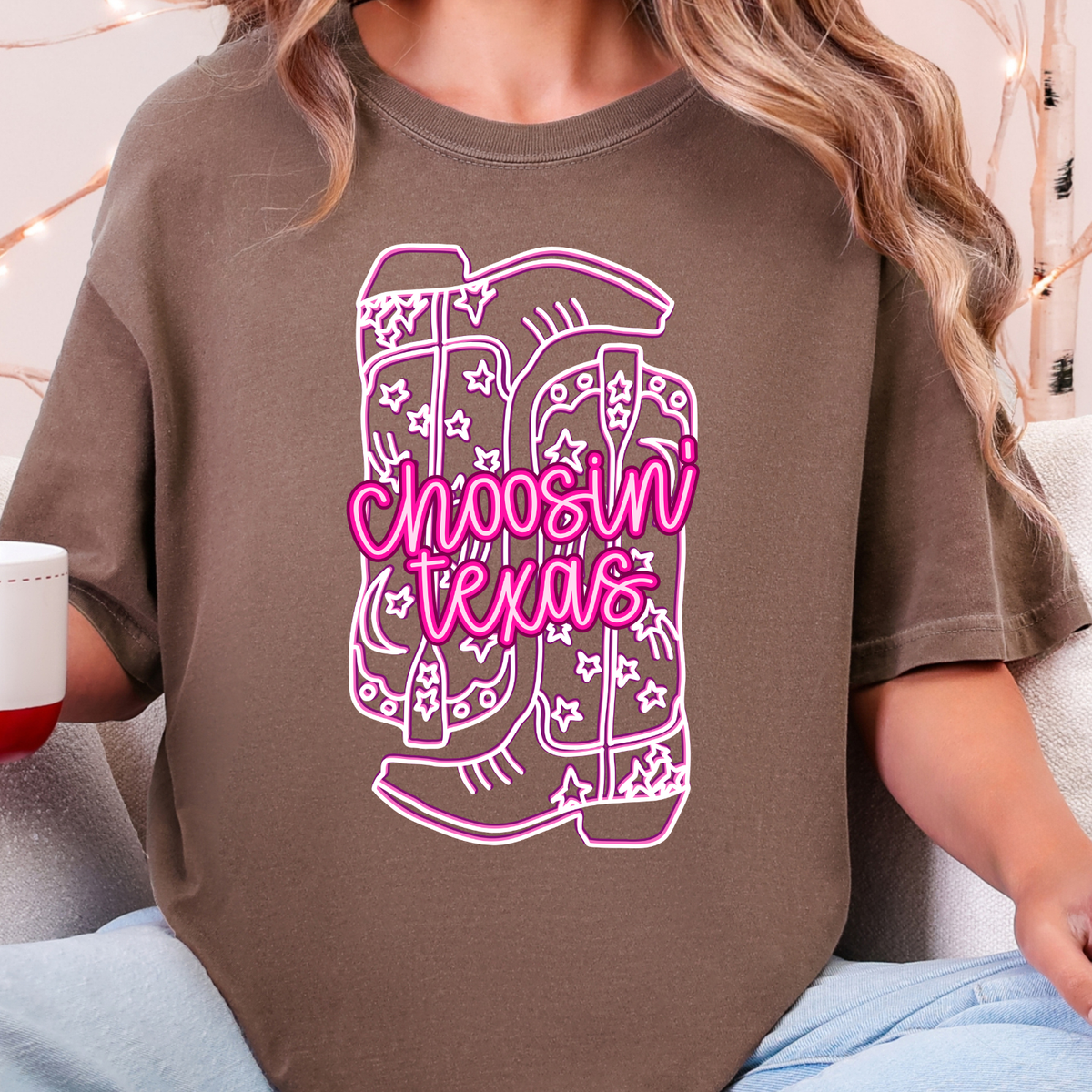 Choosin' Texas Langley Boots - Full Color DTF Transfer - 0884