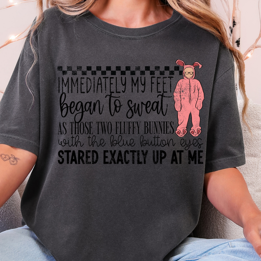 Immediately My Feet Began To Sweat (Christmas Story) - Full Color DTF Transfer - 0931