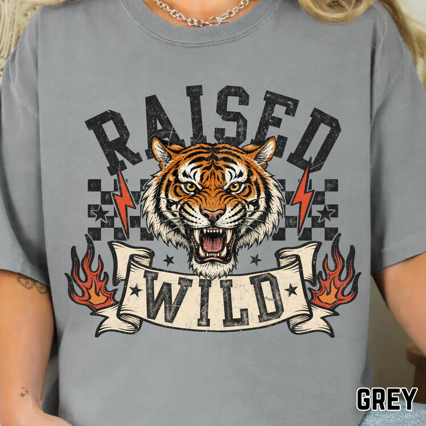 Raised Wild - Full Color DTF Transfer - 0774