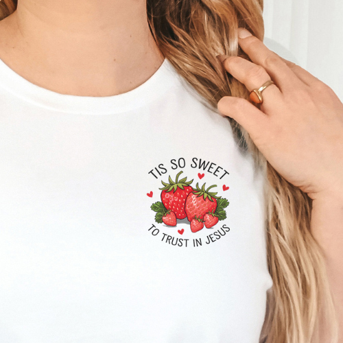 Tis So Sweet to Trust in Jesus (pocket)- 3.25" wide DTF Transfer