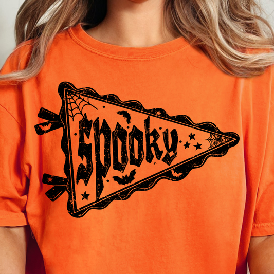 Spooky Pennant - Single Color DTF Transfer - 0784