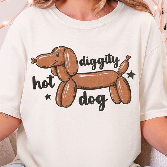 Hot Diggity Dog - Full Color DTF Transfer - 0842