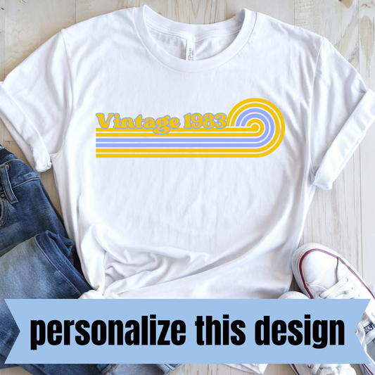 **PREORDER** Retro Swirl - Personalized DTF