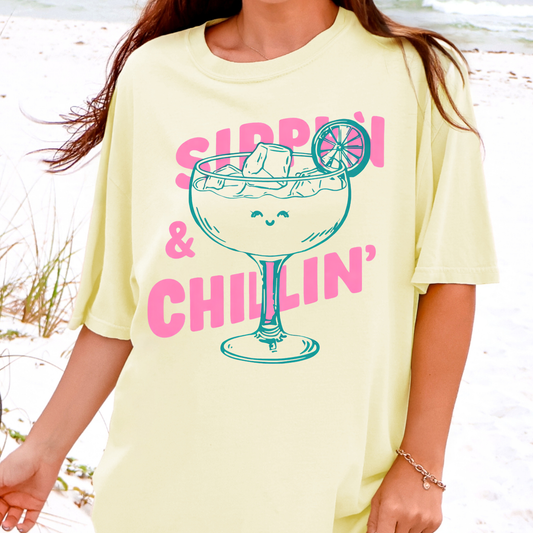 Sippin' & Chillin' - Full Color DTF Transfer