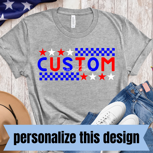 **PREORDER** American City and State- Personalized DTF