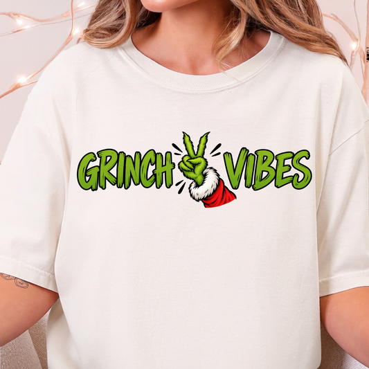 Grinch Vibes - Full Color DTF Transfer - 0954
