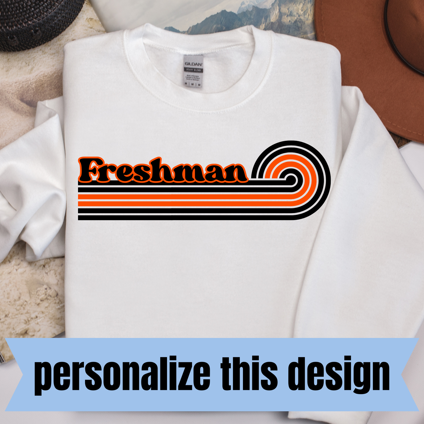 **PREORDER** Retro Swirl - Personalized DTF