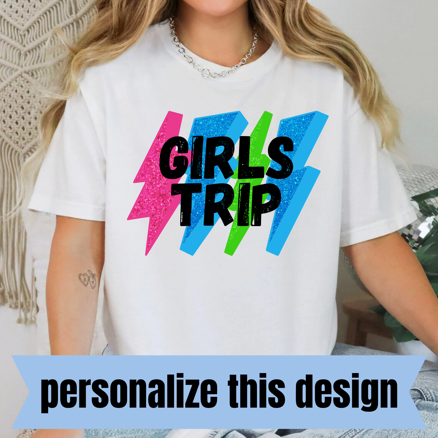 **PERSONALIZED CUSTOM** Lightning Bolts-DTF Transfer