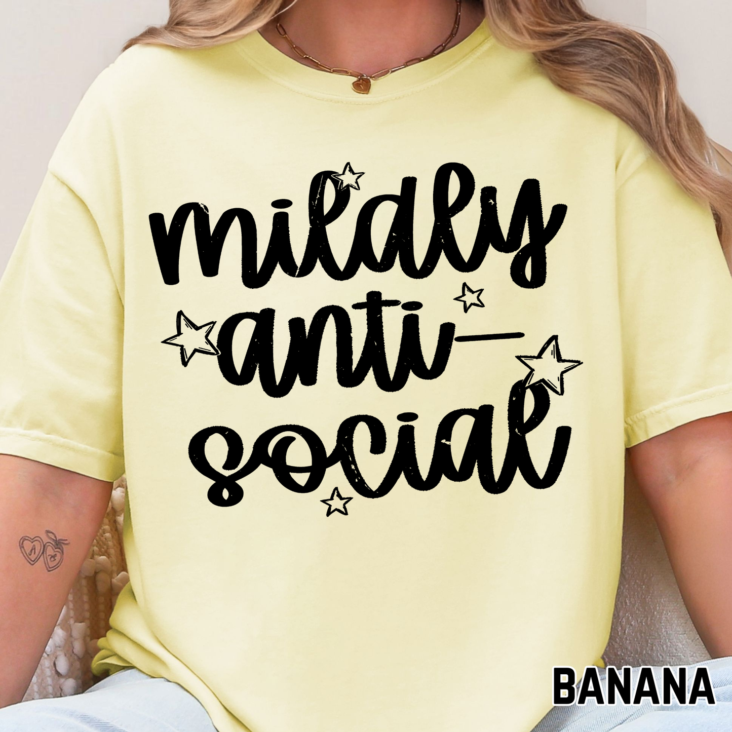Mildly Anti Social - Single Color DTF Transfer - 0708