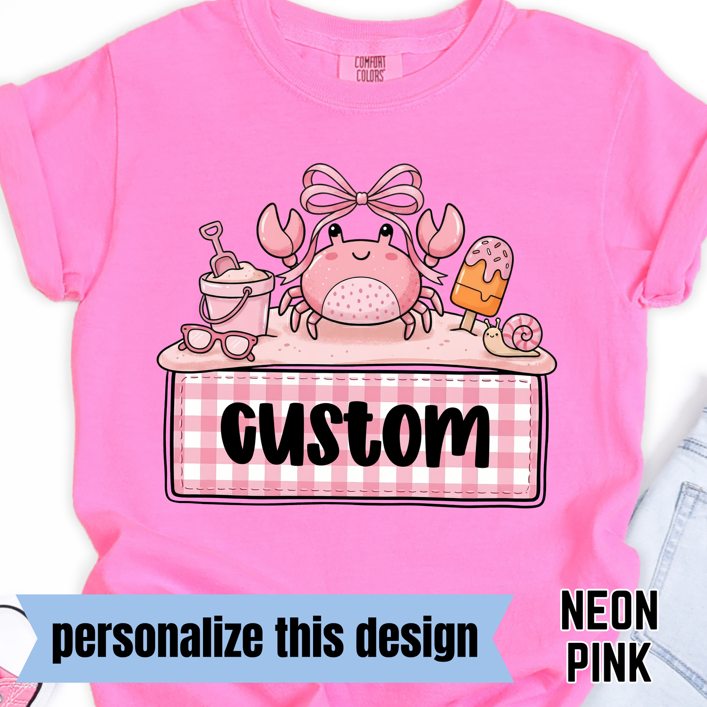 Summer Girl Crab - Personalized DTF Transfer