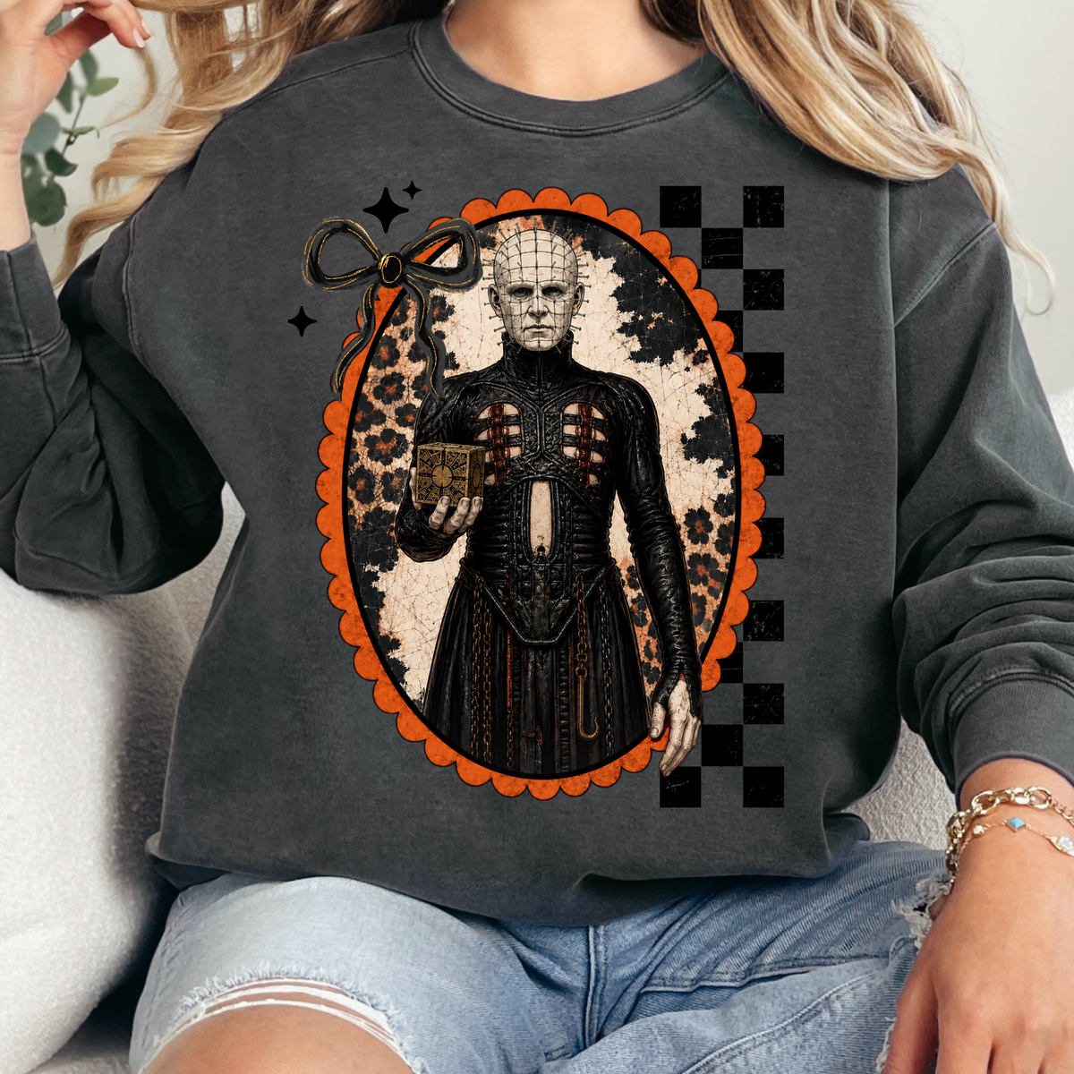 Horror Portrait, Hellraiser Pinhead - Full Color DTF Transfer - 0895