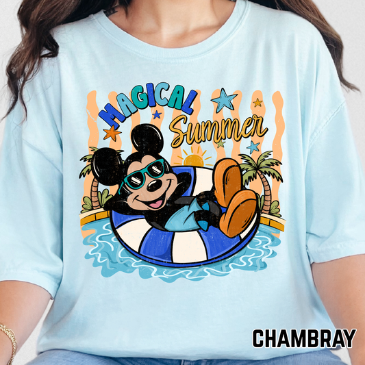 Magical Summer with striper - Full Color DTF Transfer - 0634
