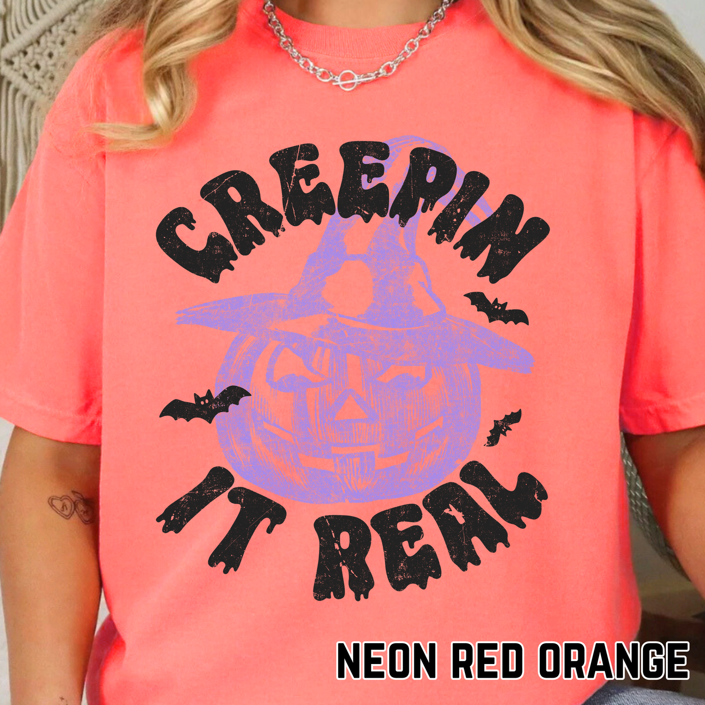 Creepin' It Real Pumpkin (Purple) - Full Color DTF Transfer - 0722