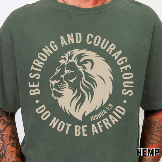 Be Strong and Courageous Lion - Single Color DTF Transfer - 0644
