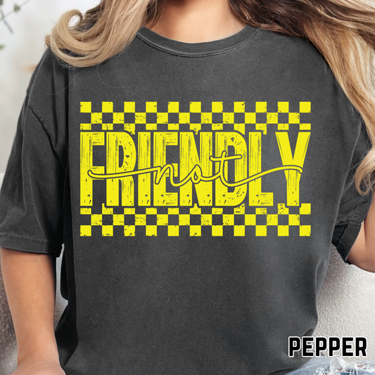 Not Friendly - Single Color DTF Transfer