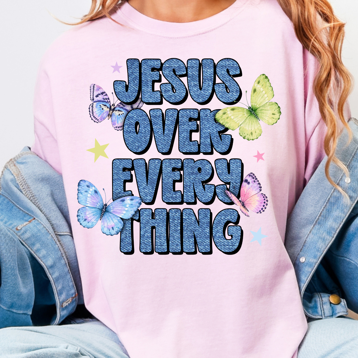 Jesus Over Everything - Full Color DTF Transfer - 0870