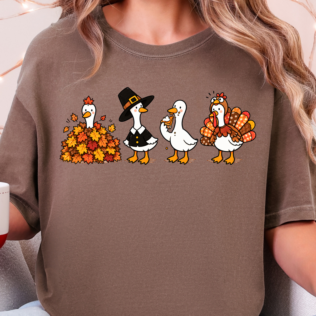 Thanksgiving Geese - Full Color DTF Transfer - 0993