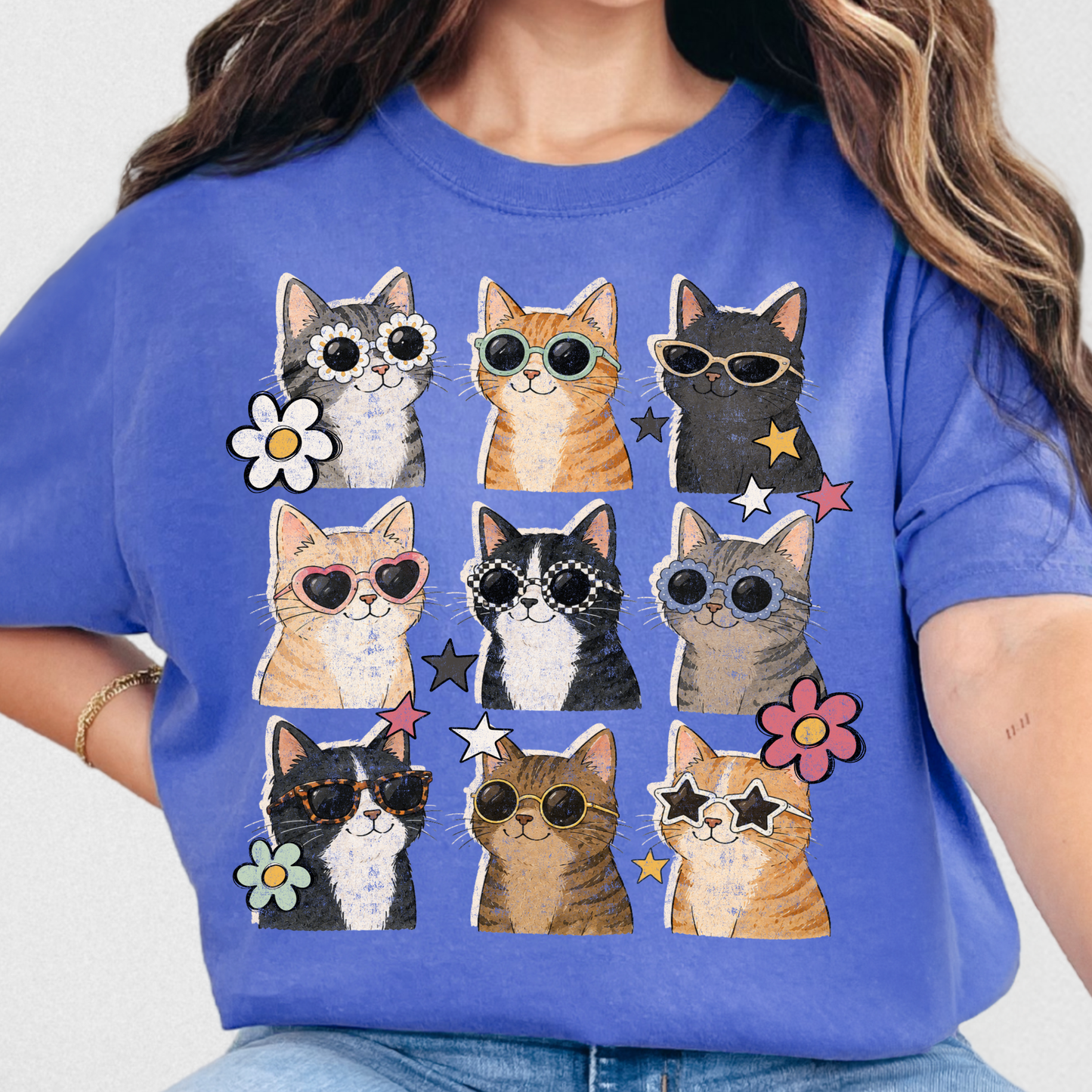Sunglass Cats - Full Color DTF Transfer - 0792