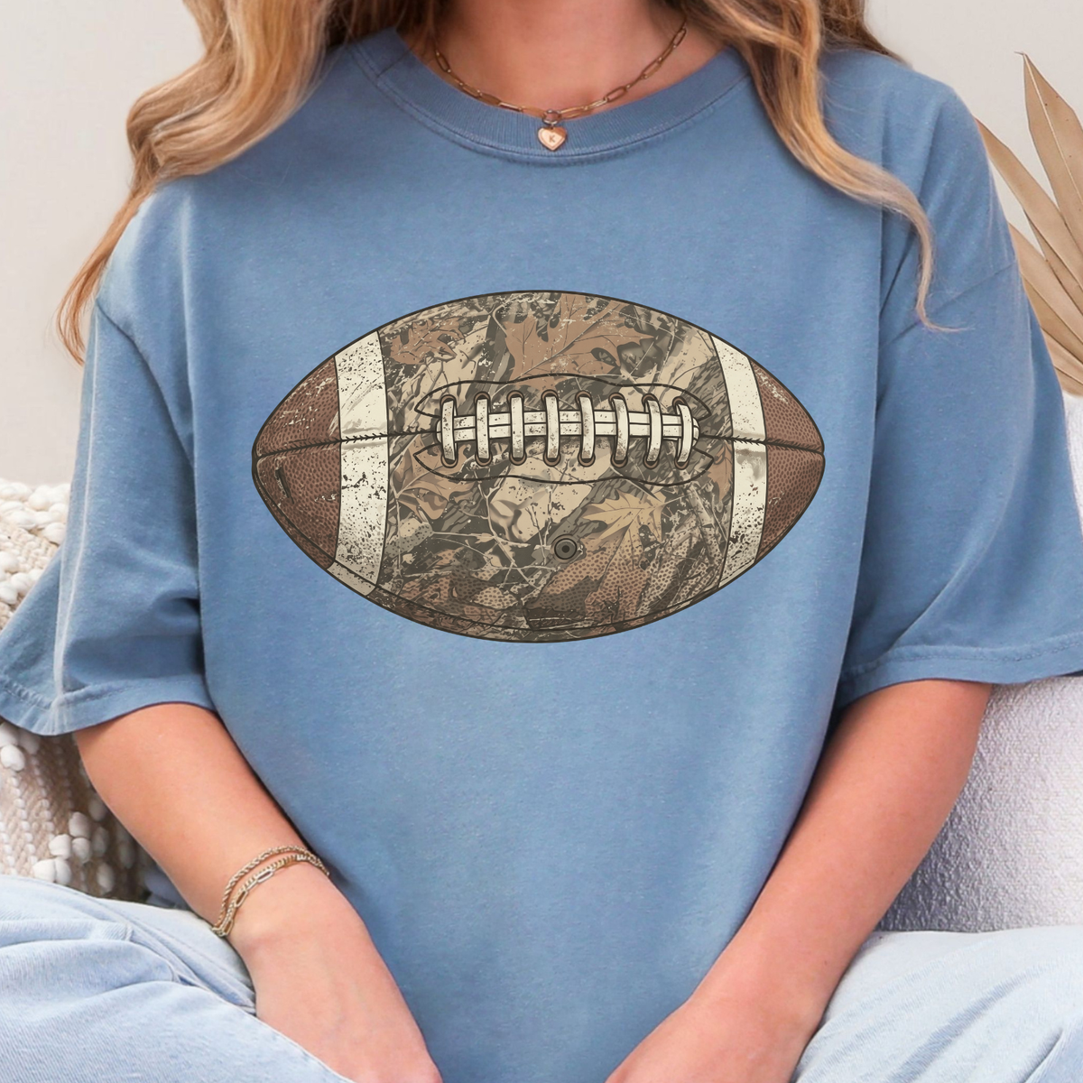 Camo Football - Full Color DTF Transfer - 0906