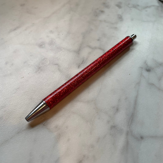 Ruby Glitter Ballpoint Pen
