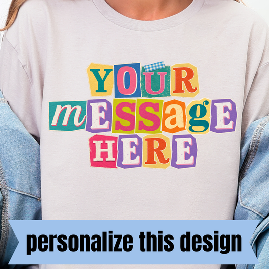 Cute Magazine Letters - Personalized DTF Transfer - CA005