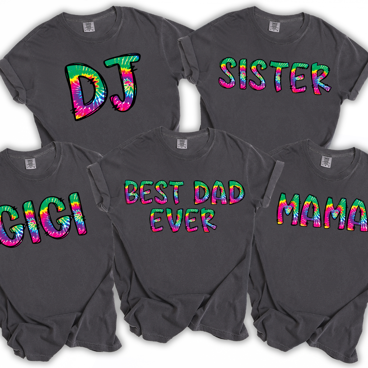 Tie-Dye Letters - Personalized DTF Transfer
