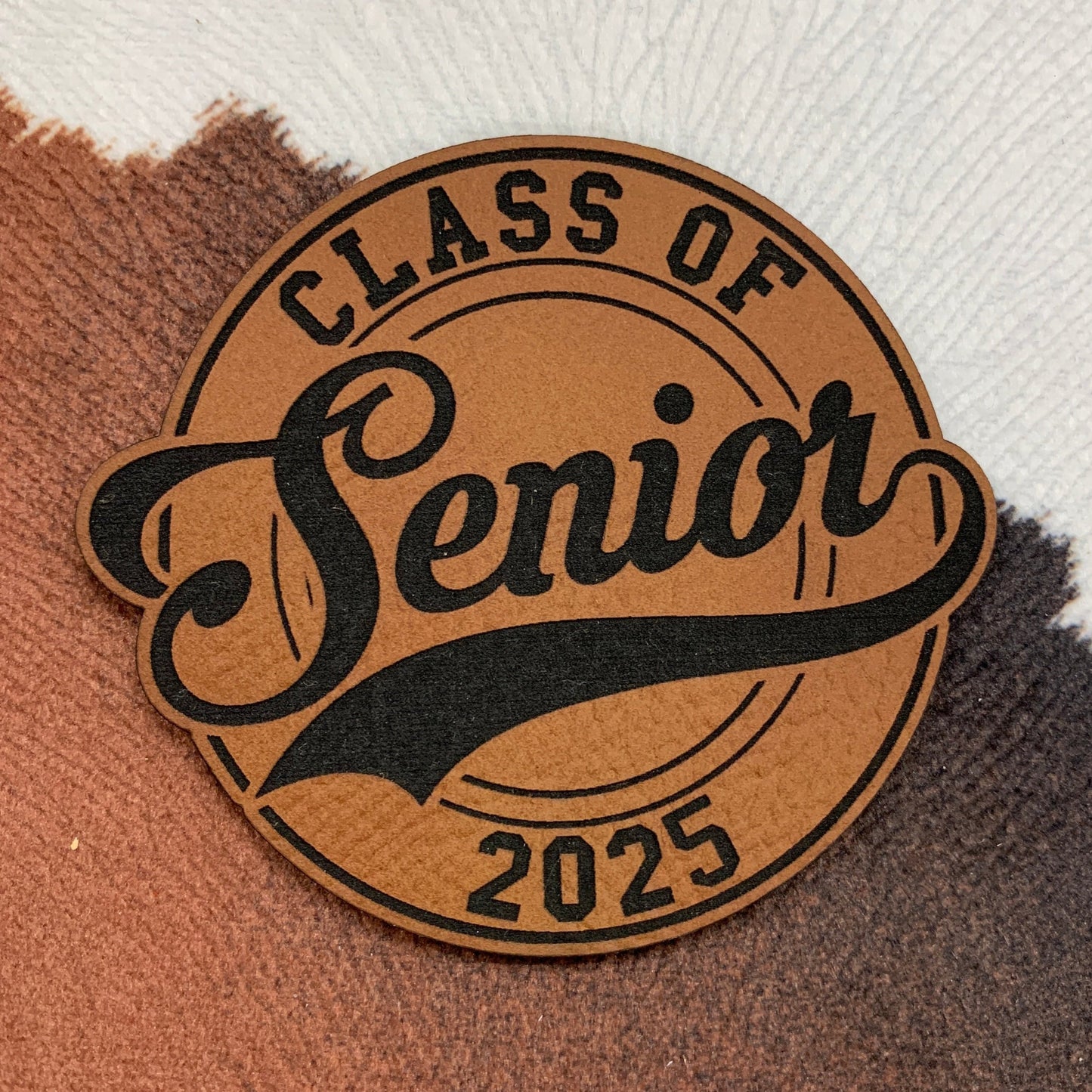 Senior Class of 2025- 2.75" wide x 2.5“ tall Leatherette Patch