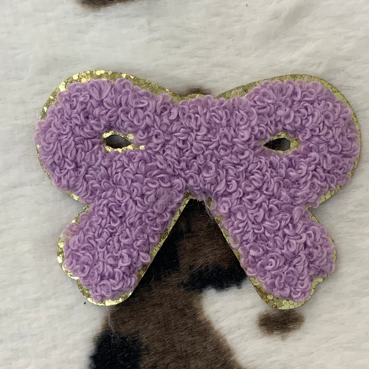 Small Bow- 2.75" wide x 1.95" tall Chenille Patch