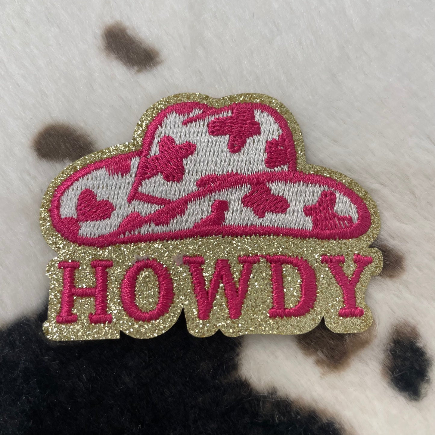 Howdy Hat- 2.4" wide Embroidery Patch