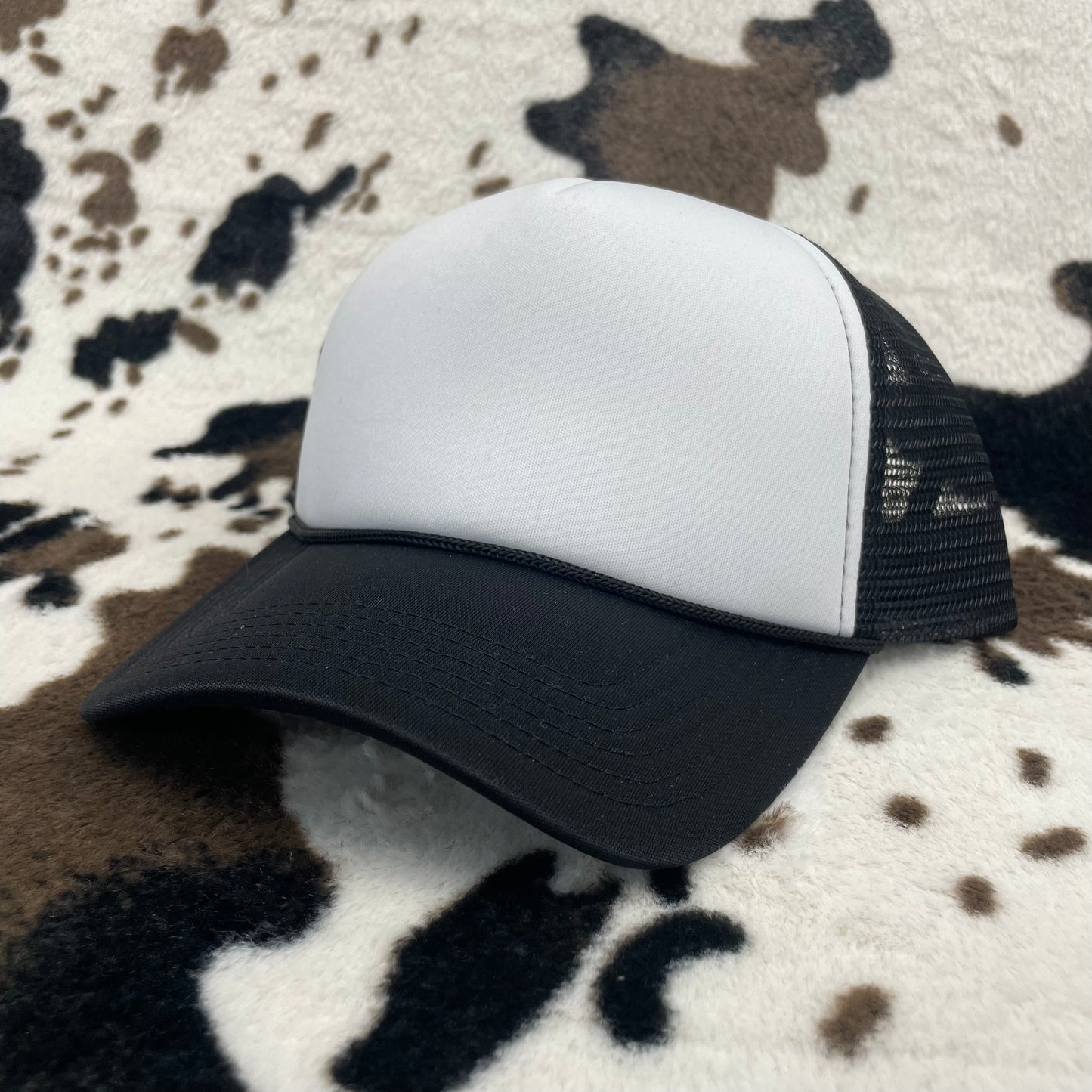 White/Black Foam Trucker Hat