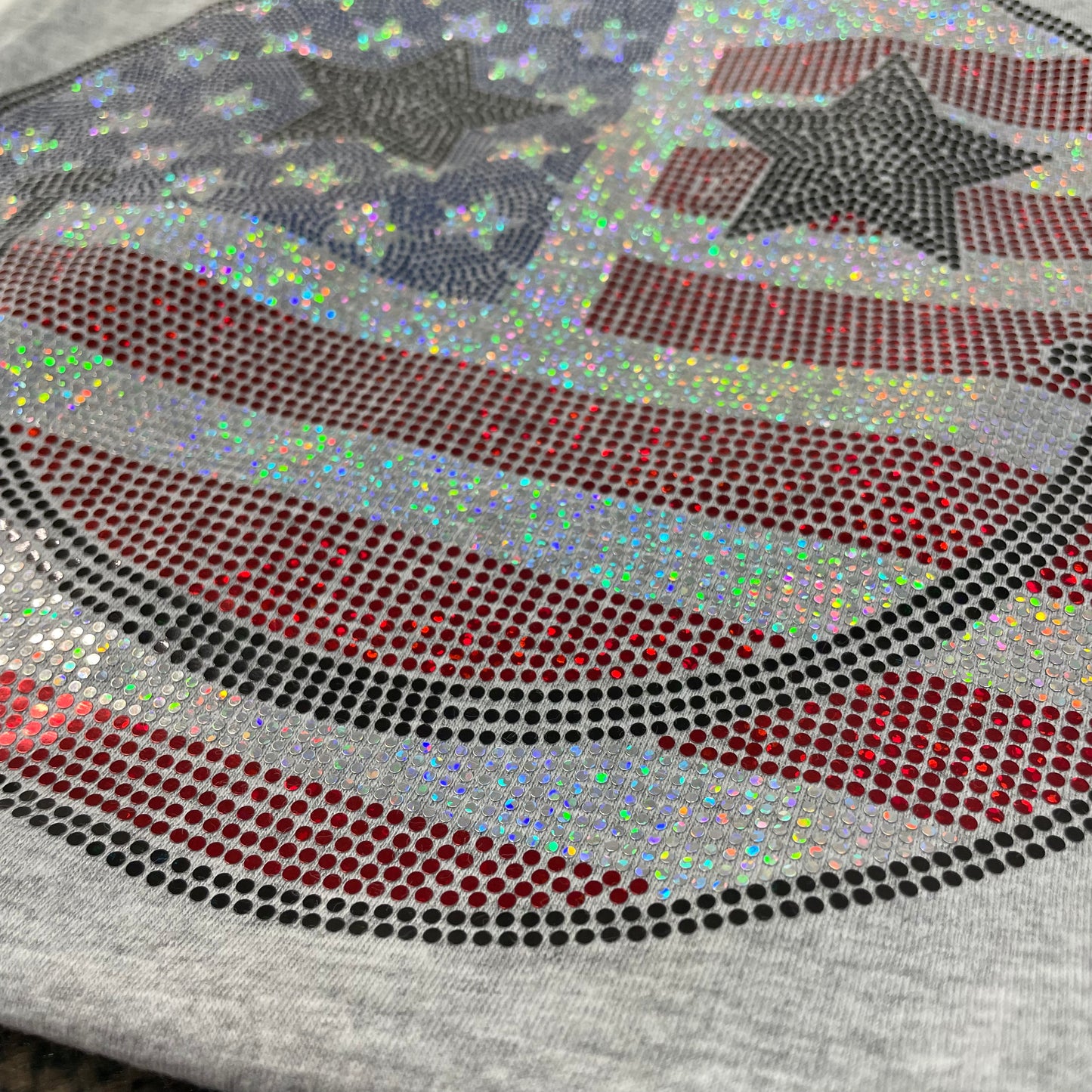 American Flag Smiley- 11" wide Spangle