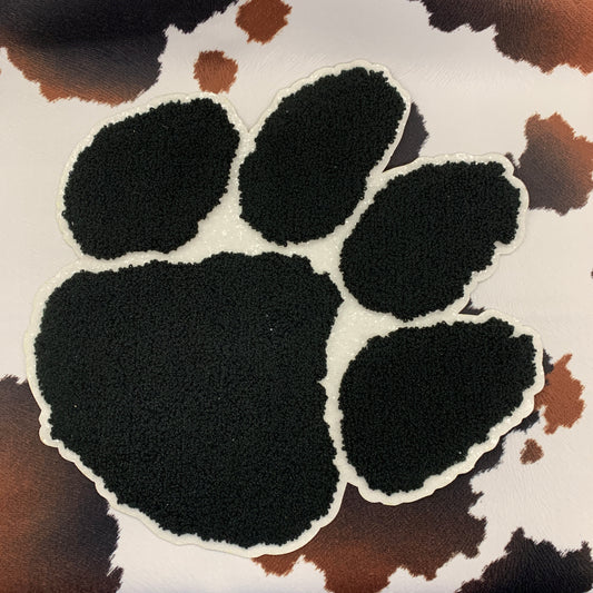 Paw Print- 11" wide Chenille Patch