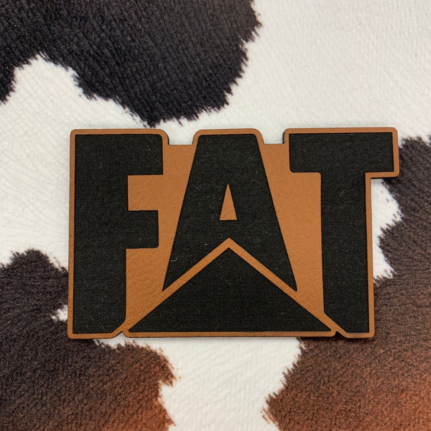 FAT- 3.15" wide x 2“ tall Leatherette Patch