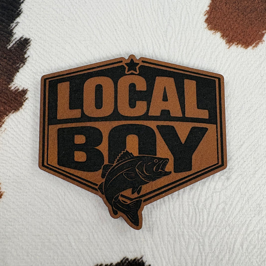Local Boy- 2.5” wide x 2.25” tall Leatherette Patch