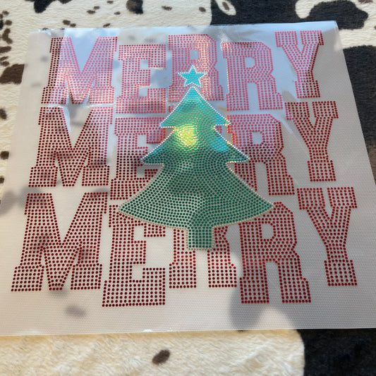 Merry Merry Merry- 11" wide Spangle