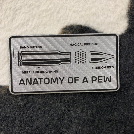 Anatomy of a Pew- 3.5" wide x 1.8" tall Leatherette Patch