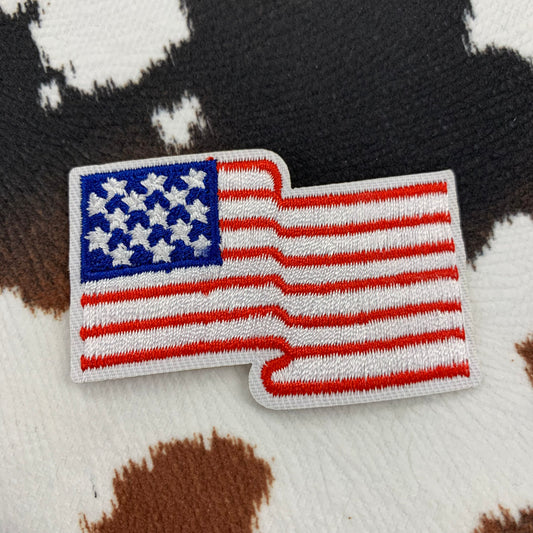 American Flag- 2.4" wide tall Embroidery Patch