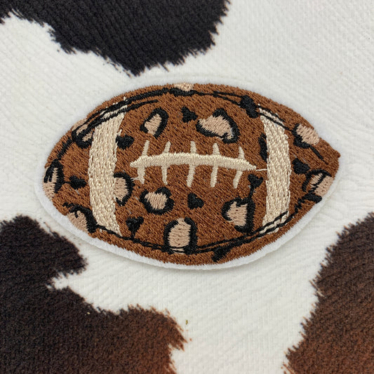 Leopard Football- 2.75" wide Embroidery Patch