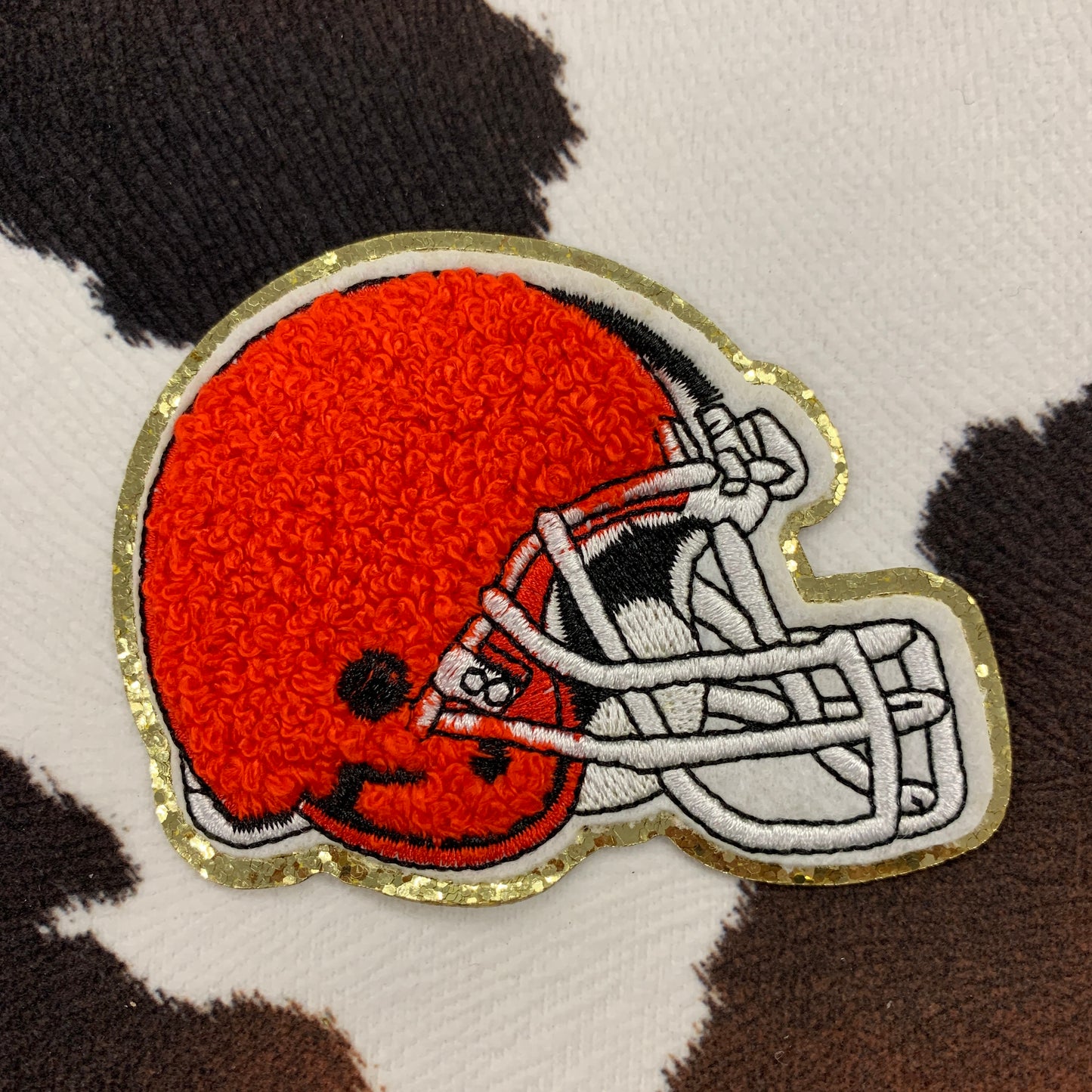 Football Helmet- 3.25" wide Chenille Patch